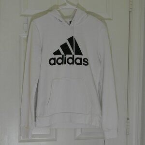 Adidas Golf Men's Hoodie Sz Small White Black Logo Pullover Front Pocket NWT